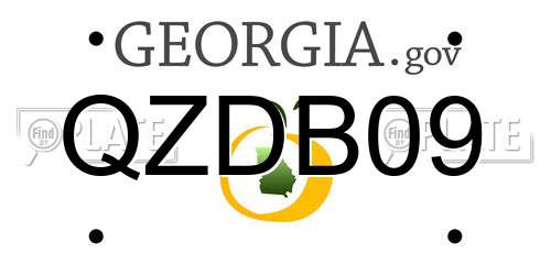QZDB09 Georgia License Plate