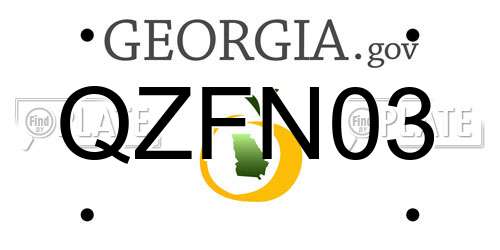 QZFN03 Georgia License Plate