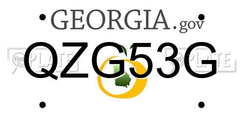 QZG53G Georgia License Plate