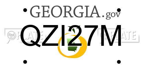 QZI27M Georgia License Plate