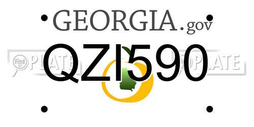 QZI590 Georgia License Plate