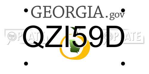 QZI59D Georgia License Plate