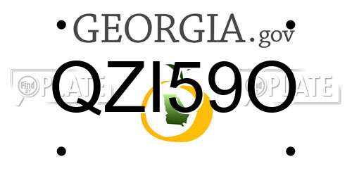 QZI59O Georgia License Plate