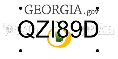 QZI89D Georgia License Plate