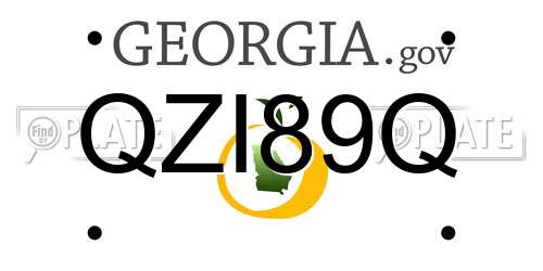 QZI89Q Georgia License Plate