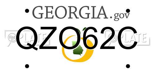 QZO62C Georgia License Plate