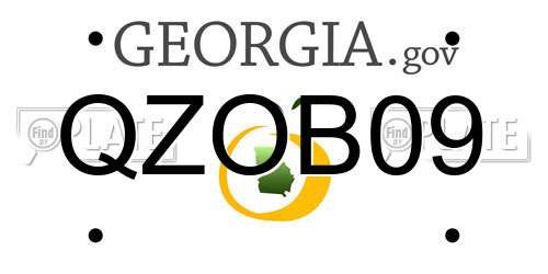 QZOB09 Georgia License Plate
