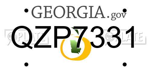 QZP7331 Georgia License Plate