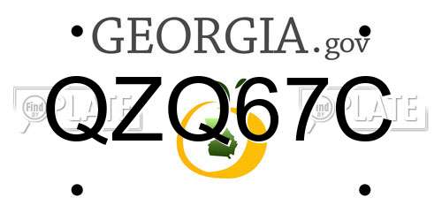 QZQ67C Georgia License Plate