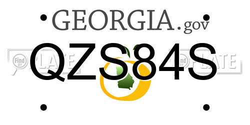 QZS84S Georgia License Plate