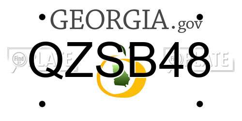 QZSB48 Georgia License Plate