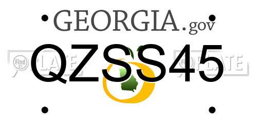 QZSS45 Georgia License Plate