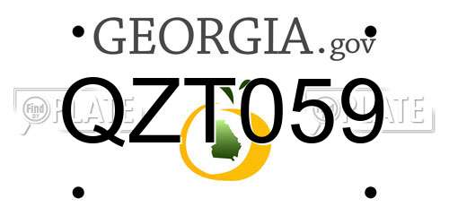 QZT059 Georgia License Plate