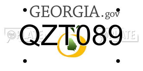 QZT089 Georgia License Plate