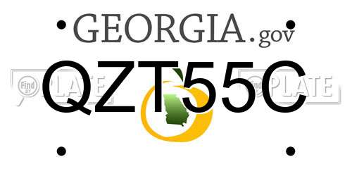 QZT55C Georgia License Plate