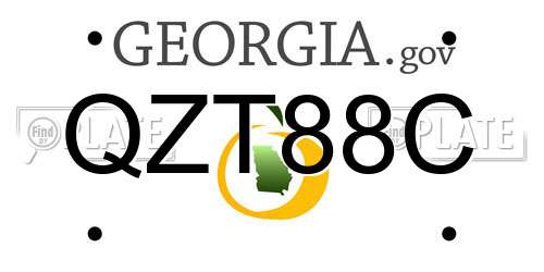 QZT88C Georgia License Plate
