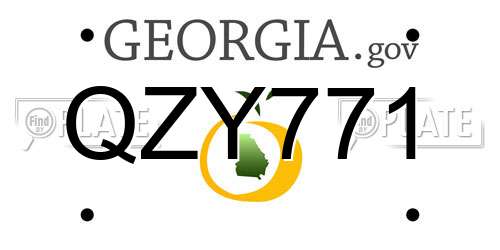 QZY771 Georgia License Plate
