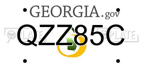 QZZ85C Georgia License Plate