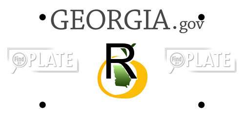 R Georgia License Plate