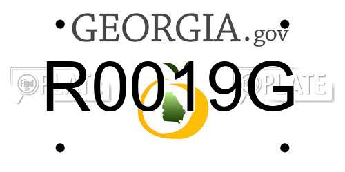 R0019G Georgia License Plate