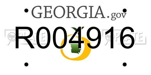 R004916 Georgia License Plate
