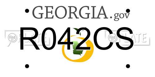 R042CS Georgia License Plate