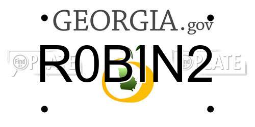 R0BIN2 Georgia License Plate