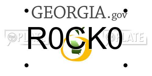 R0CK0 Georgia License Plate