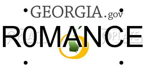 R0MANCE Georgia License Plate