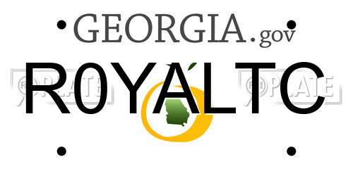 R0YALTC Georgia License Plate
