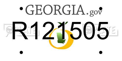 R121505 Georgia License Plate