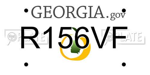R156VF Georgia License Plate