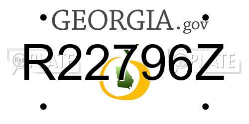 R22796Z Georgia License Plate