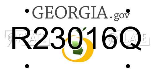 R23016Q Georgia License Plate