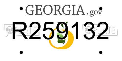 R259132 Georgia License Plate