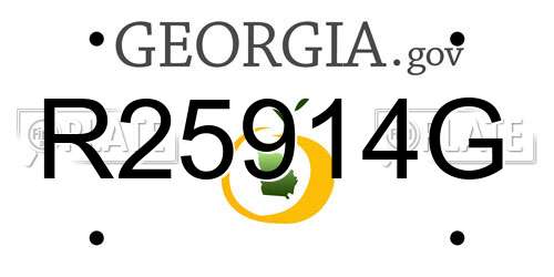 R25914G Georgia License Plate