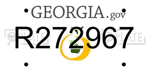R272967 Georgia License Plate
