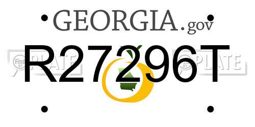 R27296T Georgia License Plate