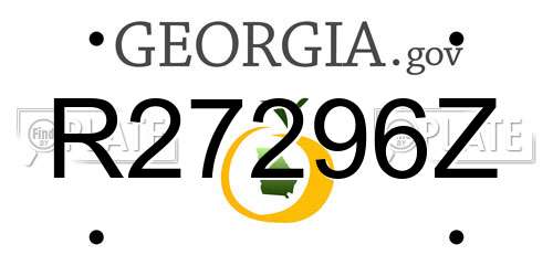 R27296Z Georgia License Plate