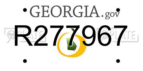R277967 Georgia License Plate