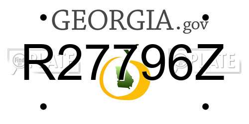 R27796Z Georgia License Plate
