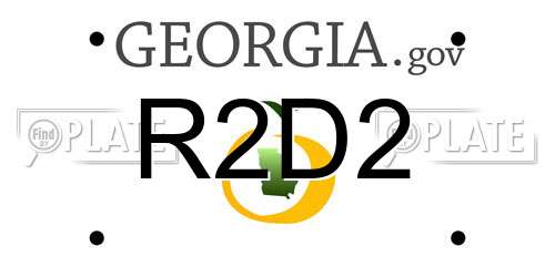 R2D2 Georgia License Plate