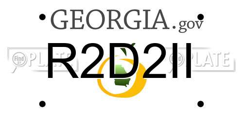 R2D2II Georgia License Plate
