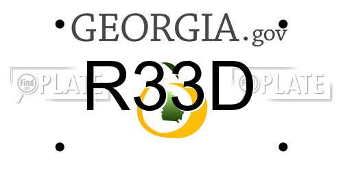 R33D Georgia License Plate
