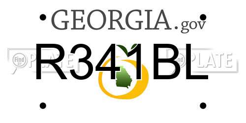 R341BL Georgia License Plate