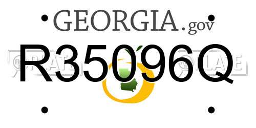 R35096Q Georgia License Plate