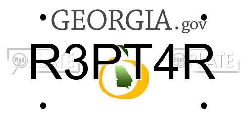 R3PT4R Georgia License Plate