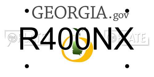 R400NX Georgia License Plate