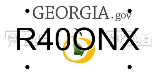 R40ONX Georgia License Plate