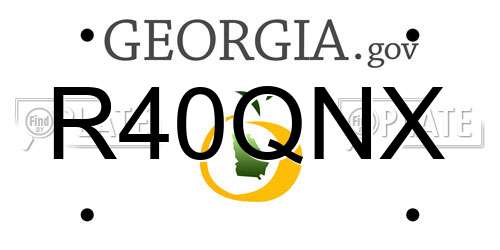 R40QNX Georgia License Plate